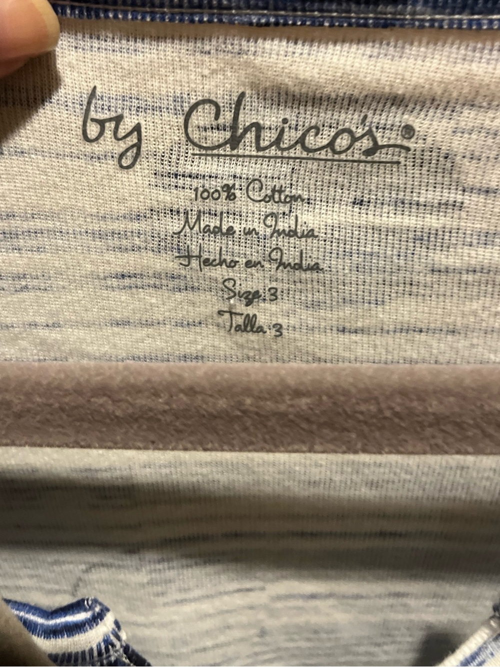 88. WOMENS CHICO’S 3/XL DETAIL TOP - Picture 3 of 5